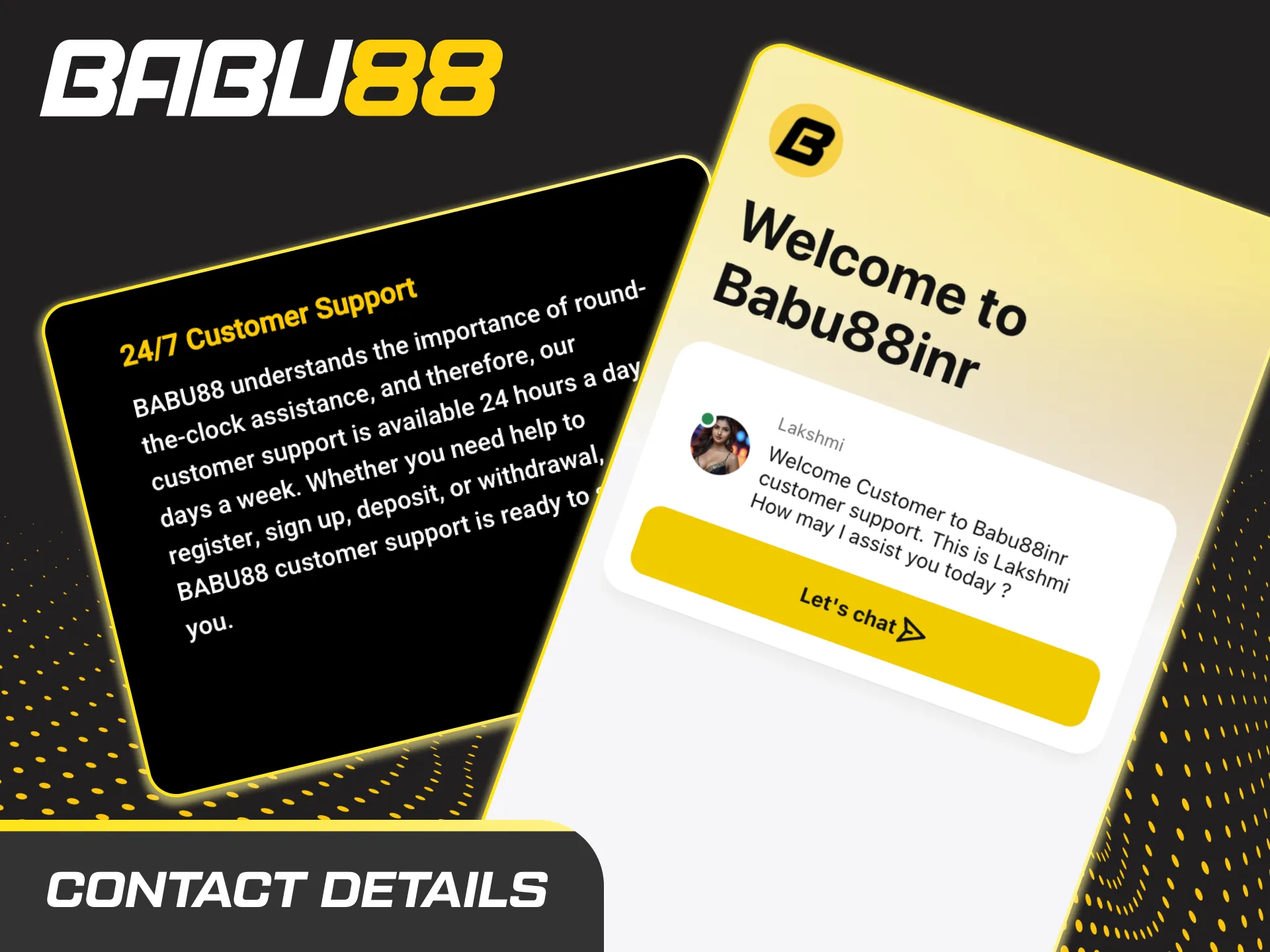 24/7 support via live chat (web & iOS/Android), Help Centre, support tickets, and social links for India updates.