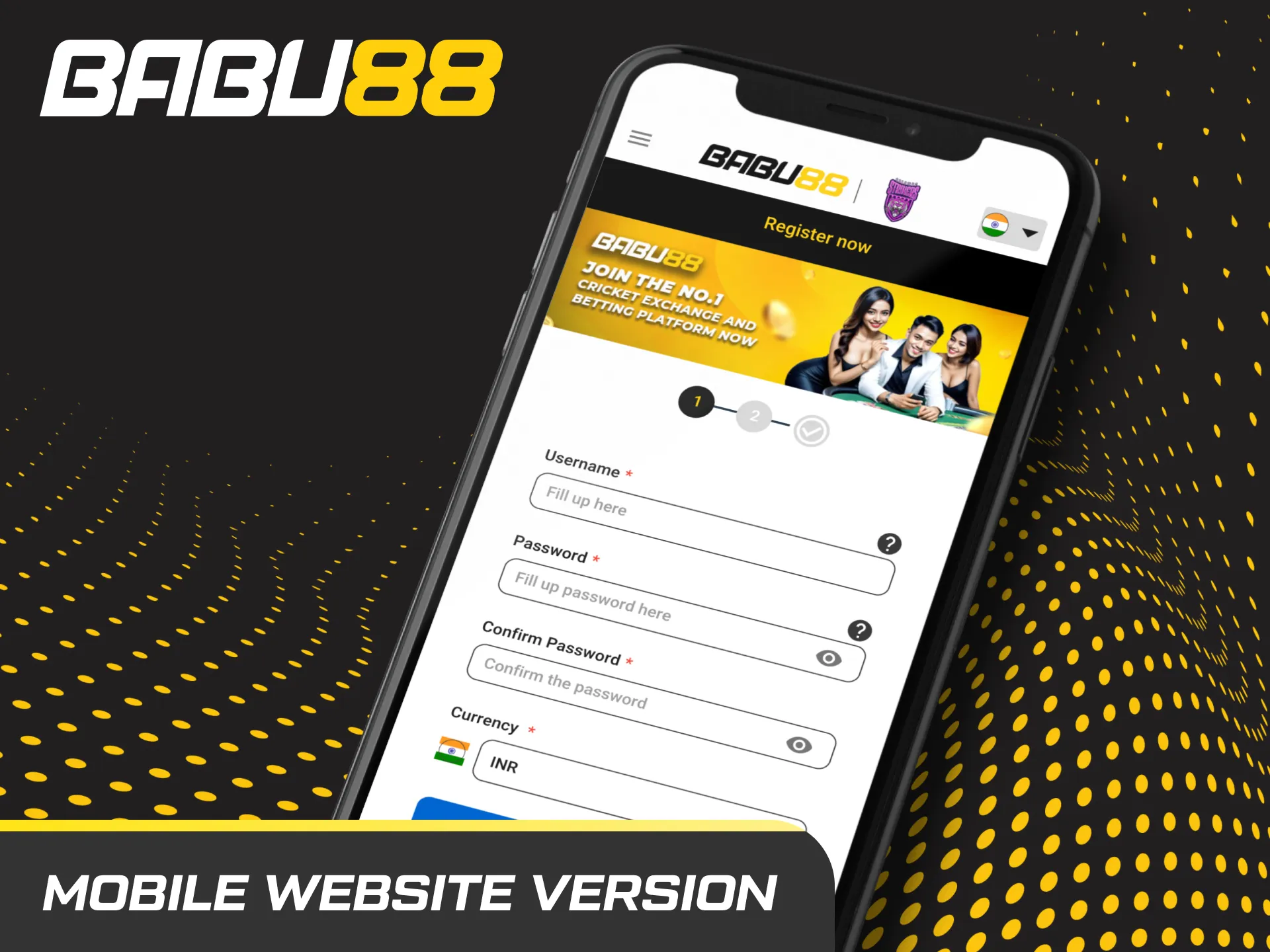 Babu88 mobile website on phone and tablet, with betting, casino games, deposits and withdrawals; no download needed.