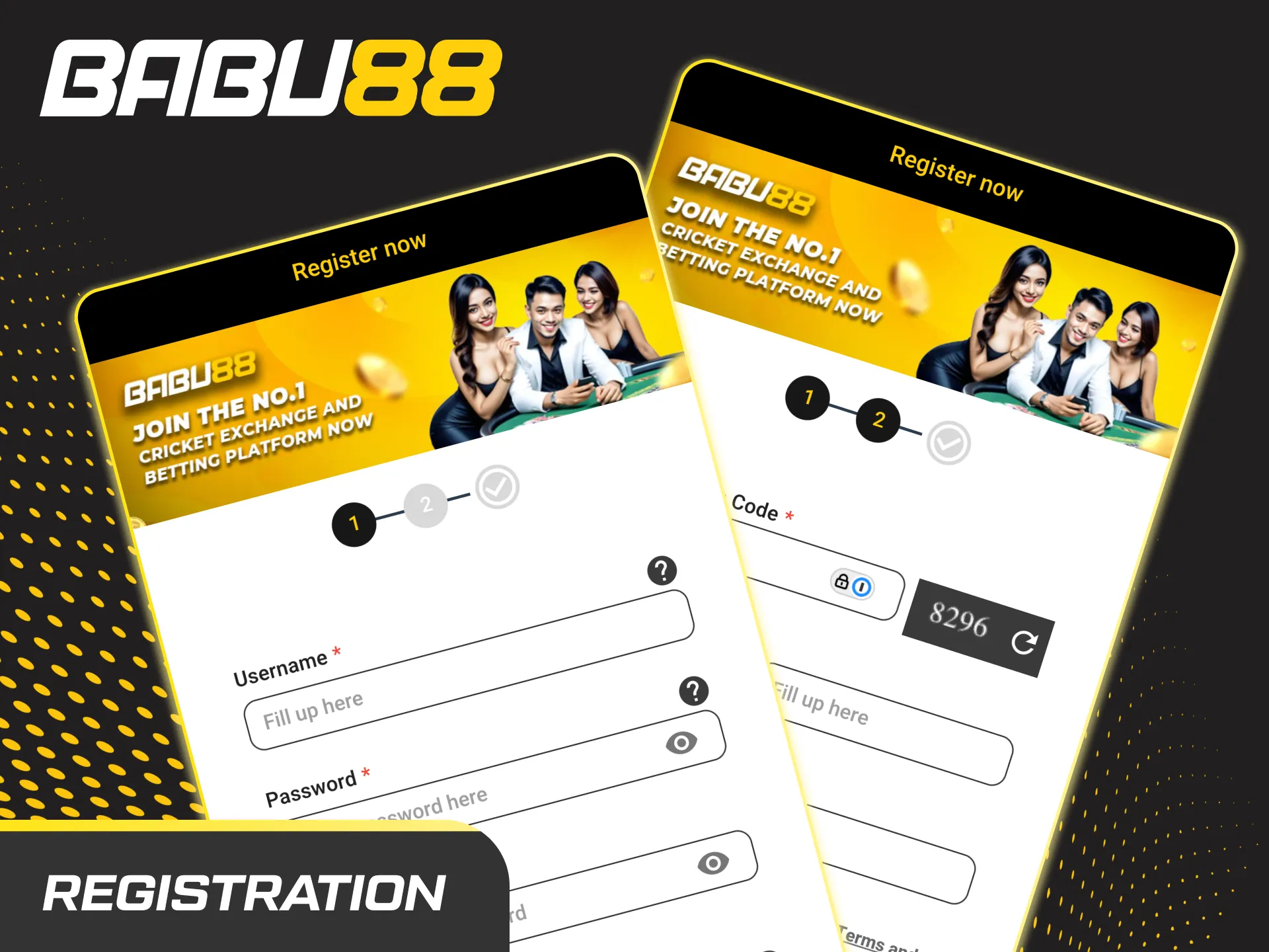 Create your player profile quickly and securely via registration via Babu88 application in India.