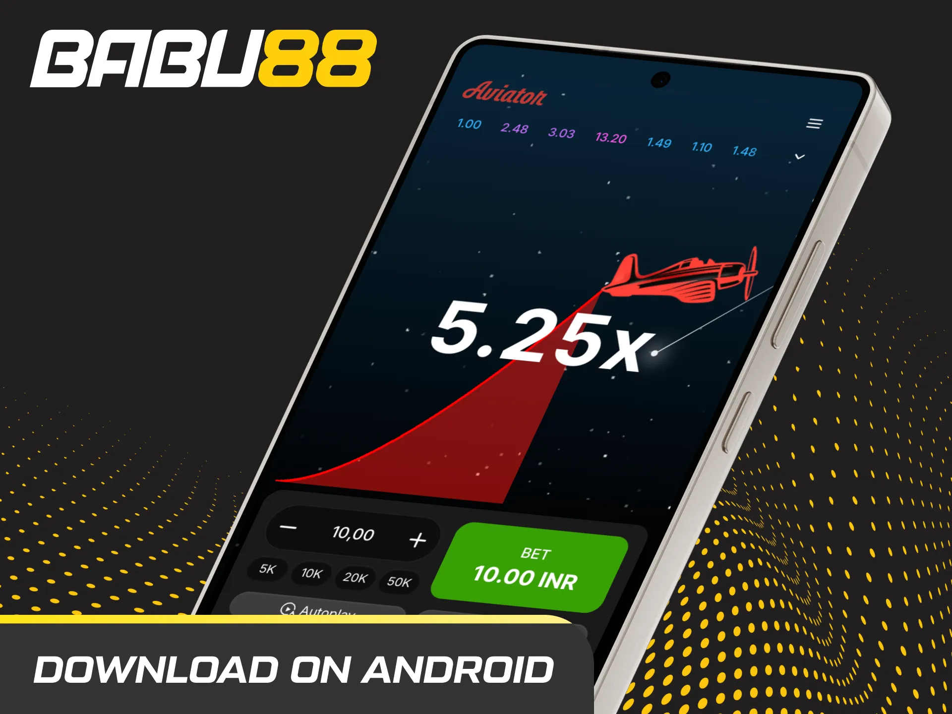 Get the mobile version by following the instructions to download and install Aviator on Android devices.