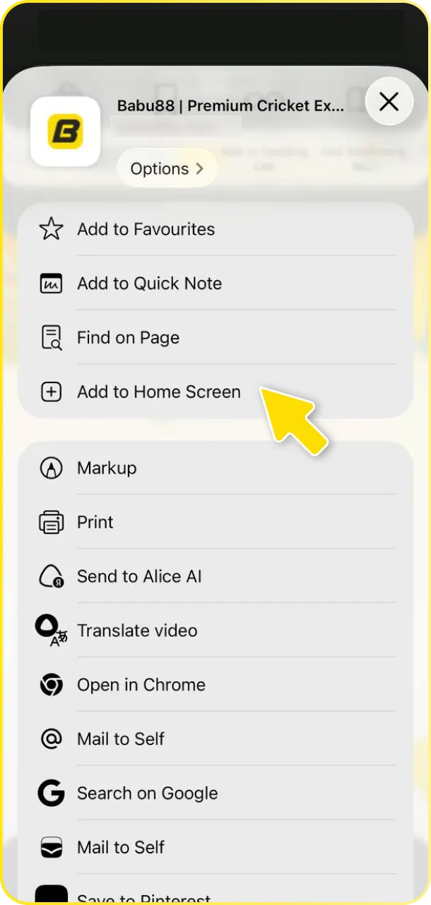 Add the Babu88 app shortcut to your home screen for basketball access.
