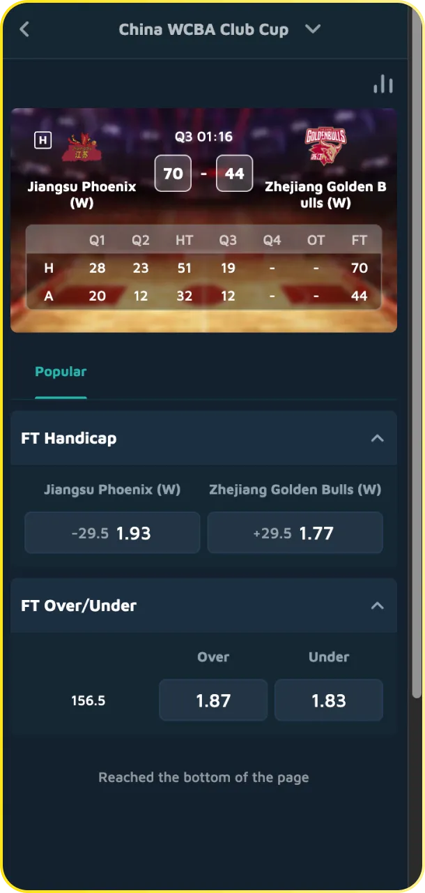 Tap a basketball pick like winner or handicap to bet at Babu88.