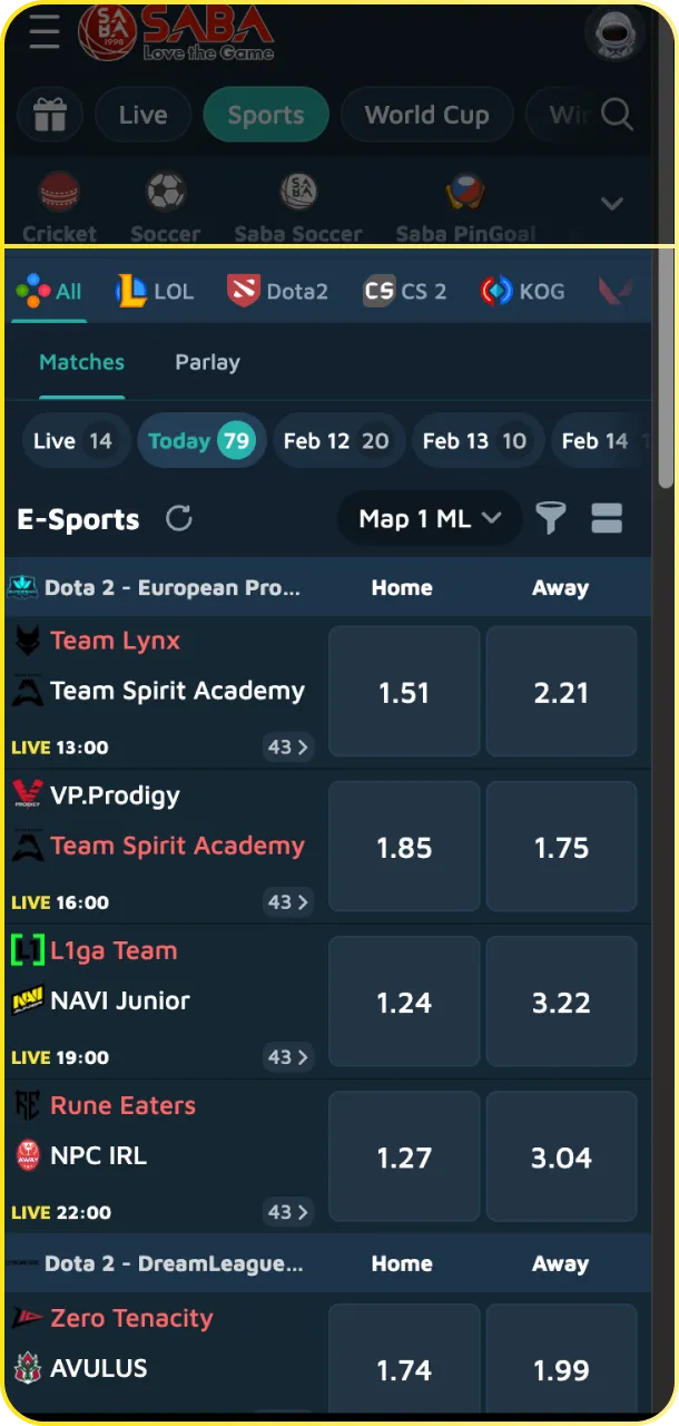 Pick a match from the competitive esports lineup at Babu88 India.