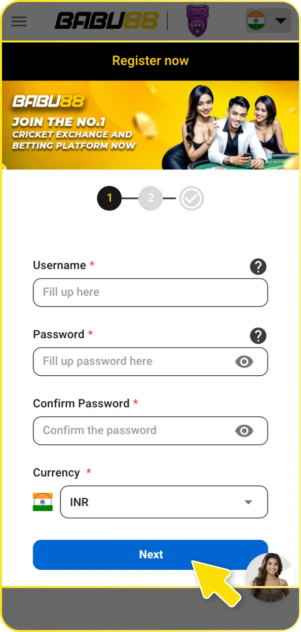 Sign up at Babu88 to begin betting on your favorite esports.