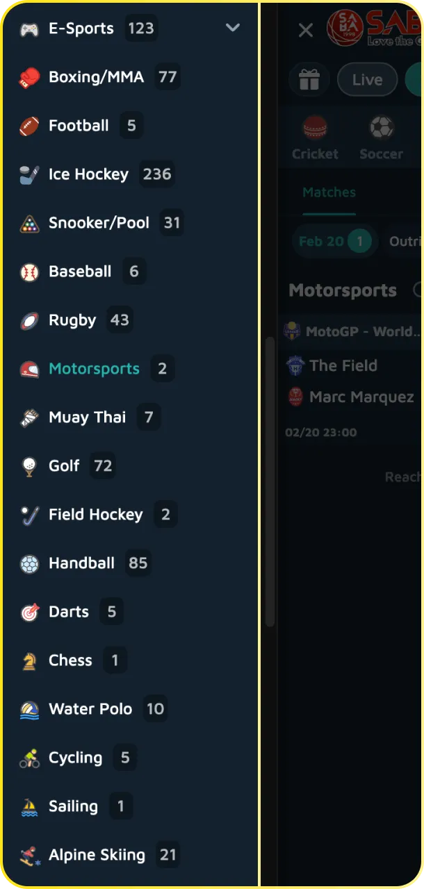 Go to sports Formula 1 on the Babu88 official site.