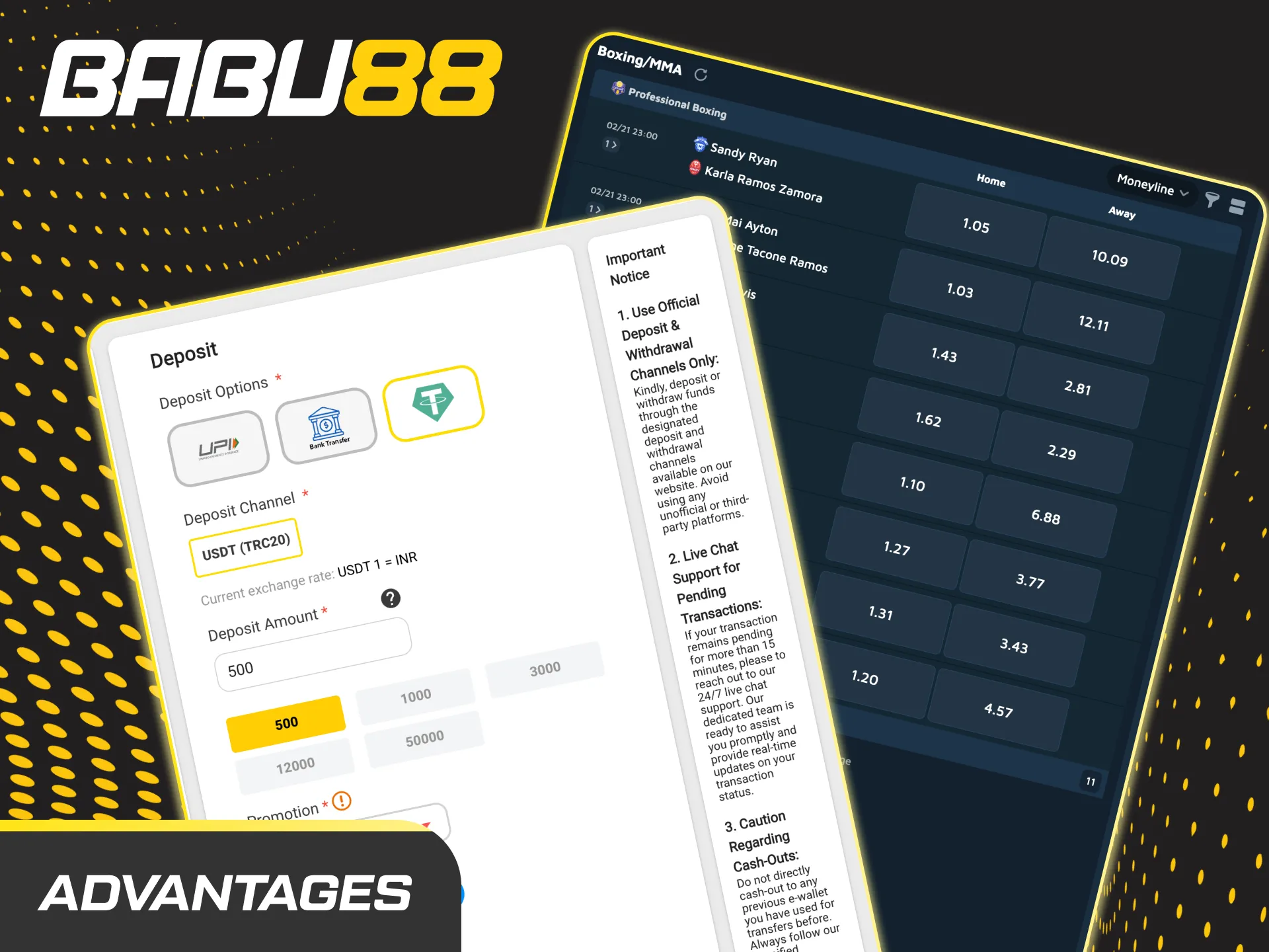 Babu88 MMA betting features: UFC/PFL/ONE, deep markets, live odds & Cash Out, Indian payments, safer tools, support.